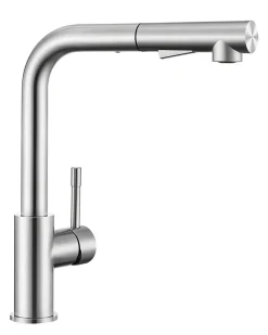 Robinet Cuisine avec Douchette Extractible, Mitigeur de Cuisine en Inox Mitigeur d'Évier avec 2 Modes de Sortie D'eau, Brossé