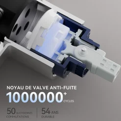 Robinet Cuisine avec Extensible, Mitigeur Cuisine avec Douchette, Melangeur avec Deux Types Jet d'eau