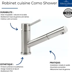 Robinet cuisine VILLEROY ET BOCH Como Shower