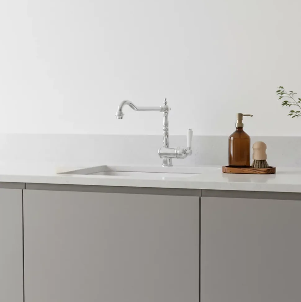 Robinet cuisine vintage chromé MARIUS