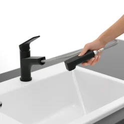 Robinet de cuisine avec douchette VILLEROY & BOCH Junis Shower Noir mat