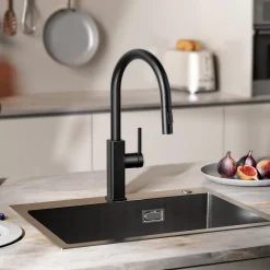 Robinet de Cuisine avec Douchette Extractible, CECIPA Max Mitigeur Cuisine en Inox Mitigeur d'Évier avec 2 Modes de Sortie D'eau