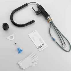 Robinet de Cuisine avec Douchette Extractible, CECIPA Max Mitigeur Cuisine en Inox Mitigeur d'Évier avec 2 Modes de Sortie D'eau