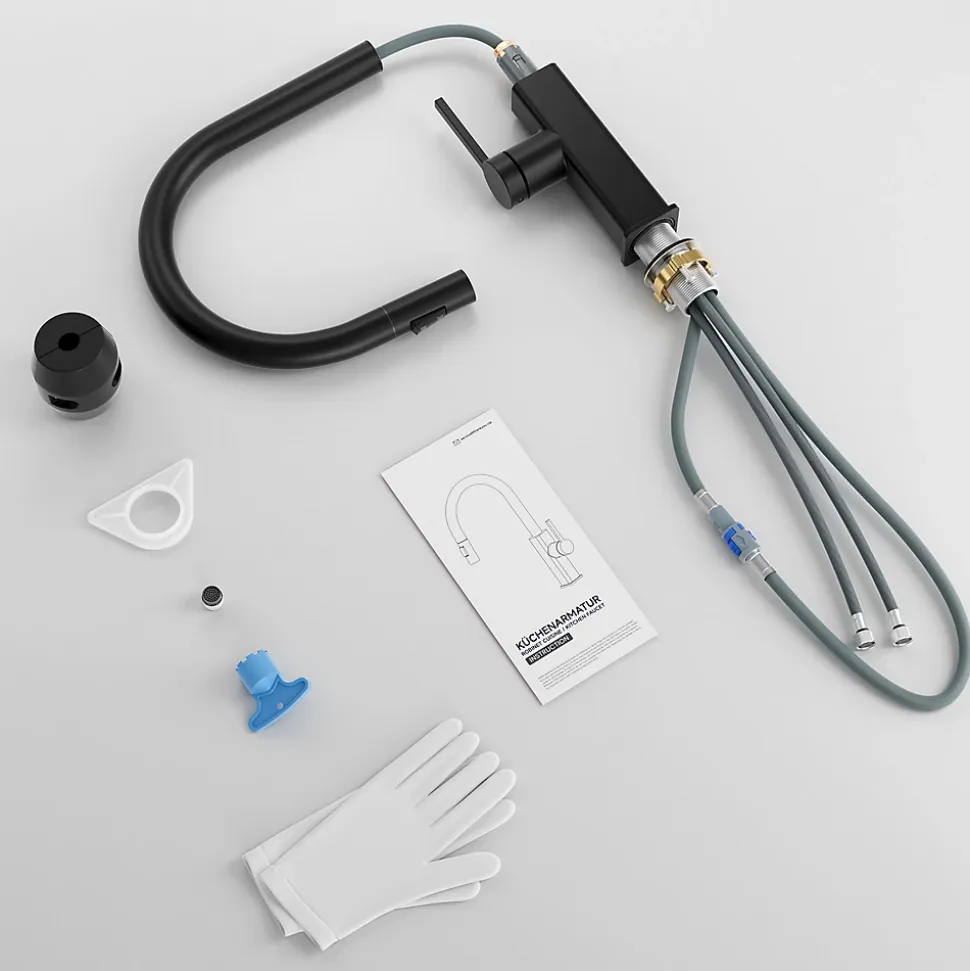 Robinet de Cuisine avec Douchette Extractible, CECIPA Max Mitigeur Cuisine en Inox Mitigeur d'Évier avec 2 Modes de Sortie D'eau