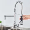 Robinet de Cuisine avec Douchette Extractible, Mitigeur Cuisine en Inox Mitigeur d'Évier avec 2 Modes de Sortie D'eau, Brossé