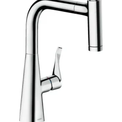Robinet de cuisine avec douchette HANSGROHE Metris M71 220 2 jets chromé