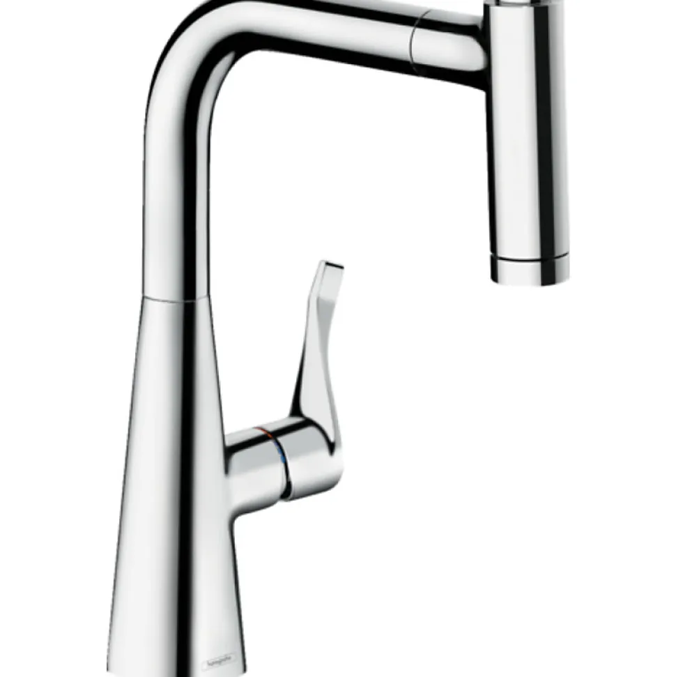 Robinet de cuisine avec douchette HANSGROHE Metris M71 220 2 jets chromé