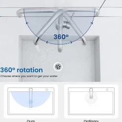 Robinet de Cuisine Brossé CECIPA Max Mitigeur Cuisine Robinet d'Évier de Cuisine à Levier Unique