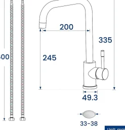 Robinet de Cuisine Brossé CECIPA Max Mitigeur Cuisine Robinet d'Évier de Cuisine à Levier Unique