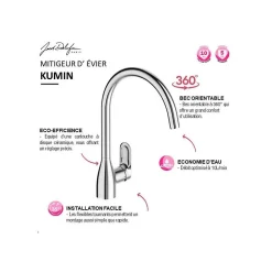 Robinet de cuisine JACOB DELAFON Kumin