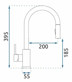 Robinet De Cuisine Rea Fresh Brush Copper