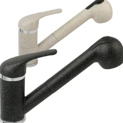 Robinet mitigeur avec douchette extractible FREYA Noir Graphite - SANIVERRE