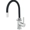 Robinet mitigeur de cuisine bec Flexible ZUMBA Noir - SANIVERRE