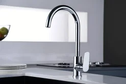 Robinetterie Cuisine mitigeur BOW à poser Chromé BrillantChroméNoir mat