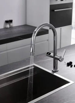 Robinetterie Cuisine mitigeur MILAN à poser Chromé BrillantChroméNoir mat