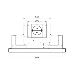 ROBLIN Hotte décorative 80 cm Camelia 800 verre 700 m3/h - 5630306