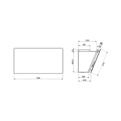 ROBLIN Hotte décorative 80 cm Camelia 800 verre 700 m3/h - 5629997