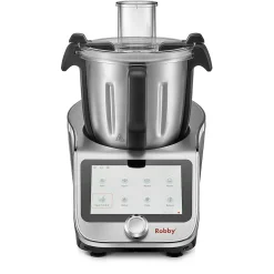 Robot cuiseur multifonctions connecté avec bol xl, balance intégrée et grand écran tactile +750 recettes Robby ROBICOOK XL