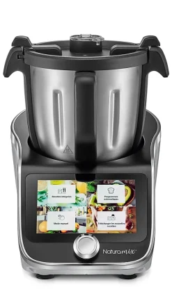 Robot cuiseur multifonctions avec bol xl,balance intégrée et écran tactile +800 recettes Naturamix ROBOT CUISEUR XL
