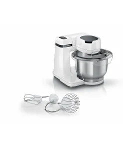 Robot de cuisine BOSCH Kitchen machine Serie 2 - Noir et argent - 700 W - 7 vitesses + turbo - Bol mélangeur inox 3,8 L