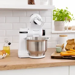 Robot de cuisine BOSCH Kitchen machine Serie 2 - Noir et argent - 700 W - 7 vitesses + turbo - Bol mélangeur inox 3,8 L