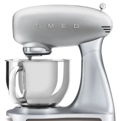 Robot patissier SMEG Gris métal 800W 4.8L 10 vitesses Accessoires inclus