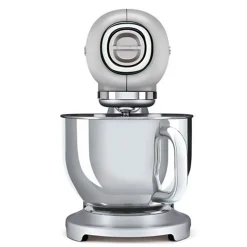 Robot patissier SMEG Gris métal 800W 4.8L 10 vitesses Accessoires inclus