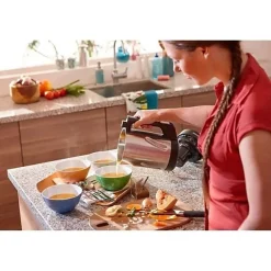 Robot PHILIPS - Blender chauffant - 1000W - bol 1.2 L - Soup Maker - inox/noir - HR2203.80