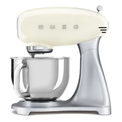 Robot pâtissier multifonctions 4.8l 800w crème Smeg SMF04CREU style des années 50