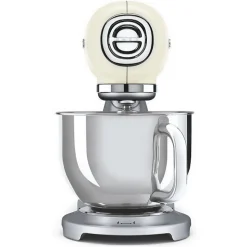 Robot pâtissier multifonctions 4.8l 800w crème Smeg SMF04CREU style des années 50