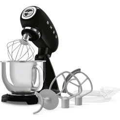 Robot pâtissier multifonctions 4.8l 1000w noir Smeg SMF05BLEU