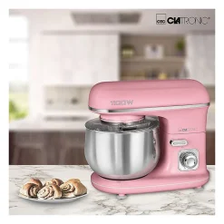Robot pétrin multifonction 5L 1100W rétro Clatronic KM 3711 Rose