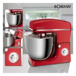 Robot pétrin multifonction 10L 1500W Bomann KM 6036 CB Rouge
