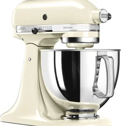 Robot sur socle 4,8l 300w crème Kitchenaid 5KSM125EAC artisan