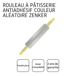 Rouleau à pâtisserie en métal antiadhésif 36 cm Zenker
