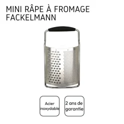 Râpe à fromage inox 2 en 1 22 cm Fackelmann