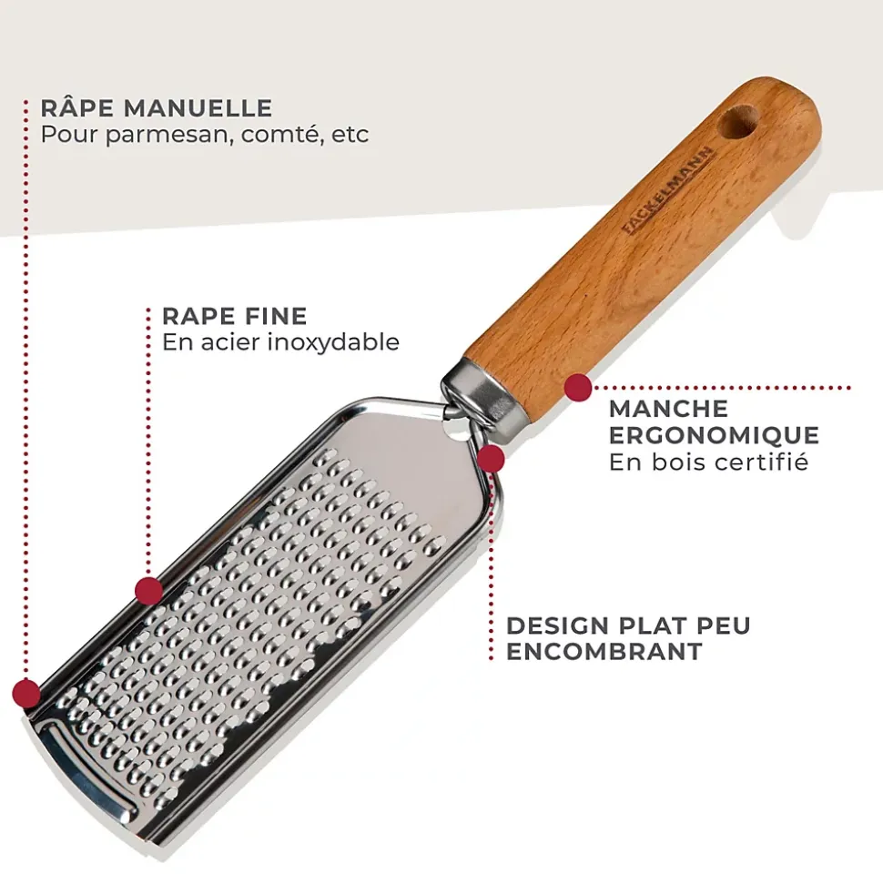 Râpe à fromage manuelle 22 cm Fackelmann Pizza & Pasta