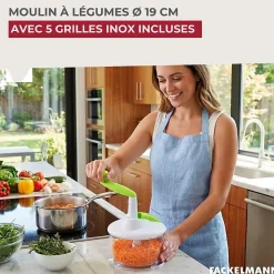Râpe à légumes 5 grilles inox 19 cm Fackelmann