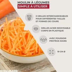 Râpe à légumes 5 grilles inox 19 cm Fackelmann