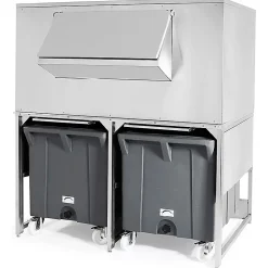 Réserve-Bac à Glaçons Inox 300kg avec chariots de manutention - BREMA - DRB500/SPLIT600