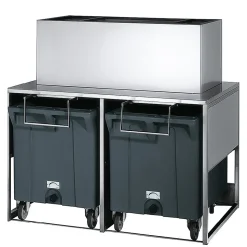 Réserve-Bac à Glaçons Inox 50kg avec chariots de manutention - BREMA - DRB100/VM500-900