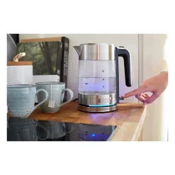 RUSSELL HOBBS 24191-70 Bouilloire 0,8L en Verre Compact Home Design Premium, Ebullition Rapide, Filtre Anti-Calcaire Amovible