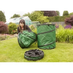 Sac à déchets de jardin pop-up 56L - SPEAR & JACKSON - fond renforcé et poignées latérales