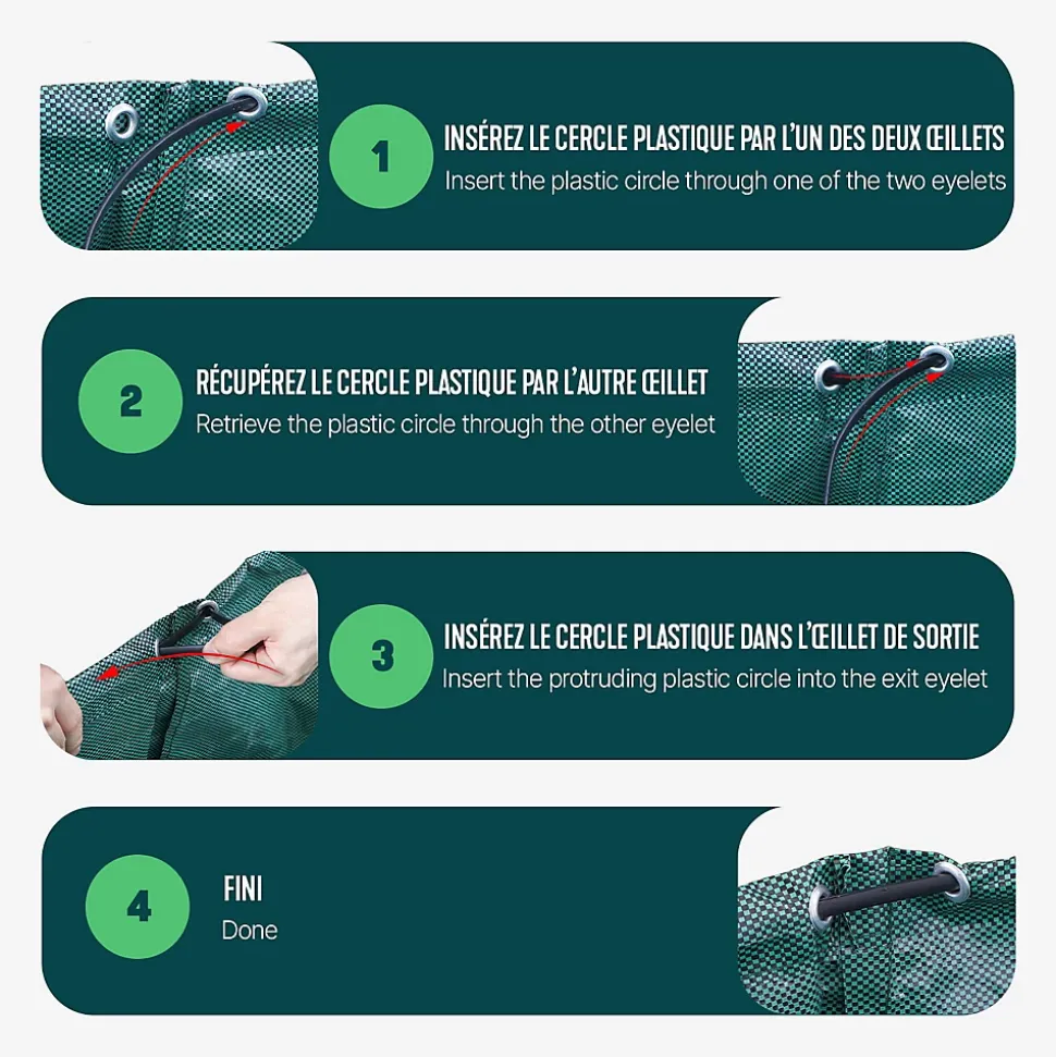 Sac de jardin 500L Lot de 6 sacs Extra Large VOUNOT