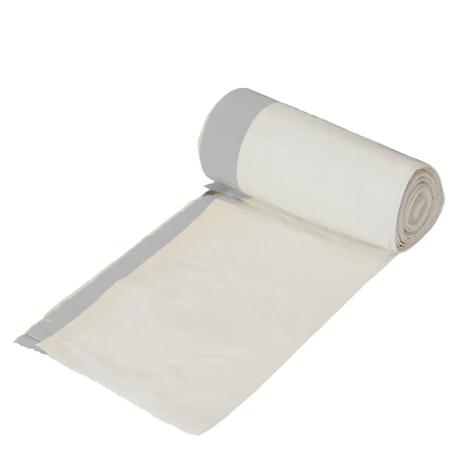 Sac poubelle vendu par 20 à poignée 10 L couleur blanc
