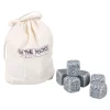 Sachet coton de 6 glaçons en granit