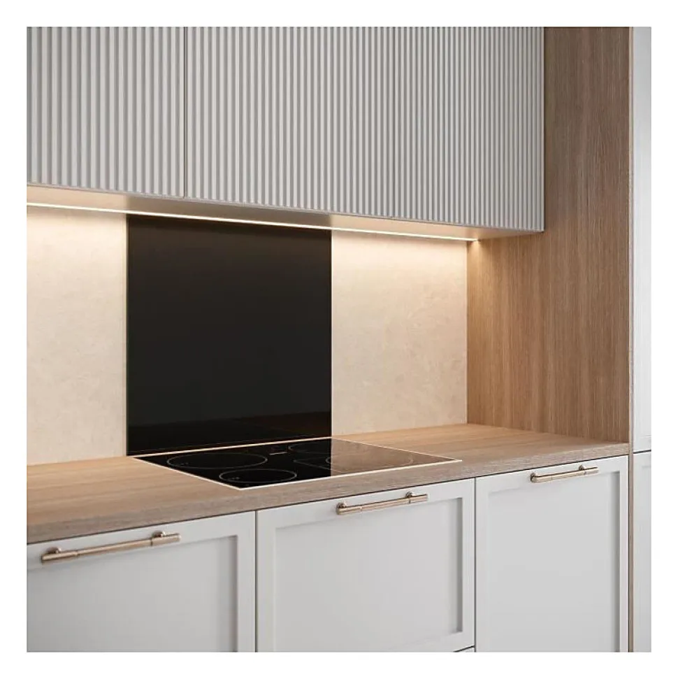 Saint-Gobain Fond de hotte en verre EMAILLE Noir 45x90