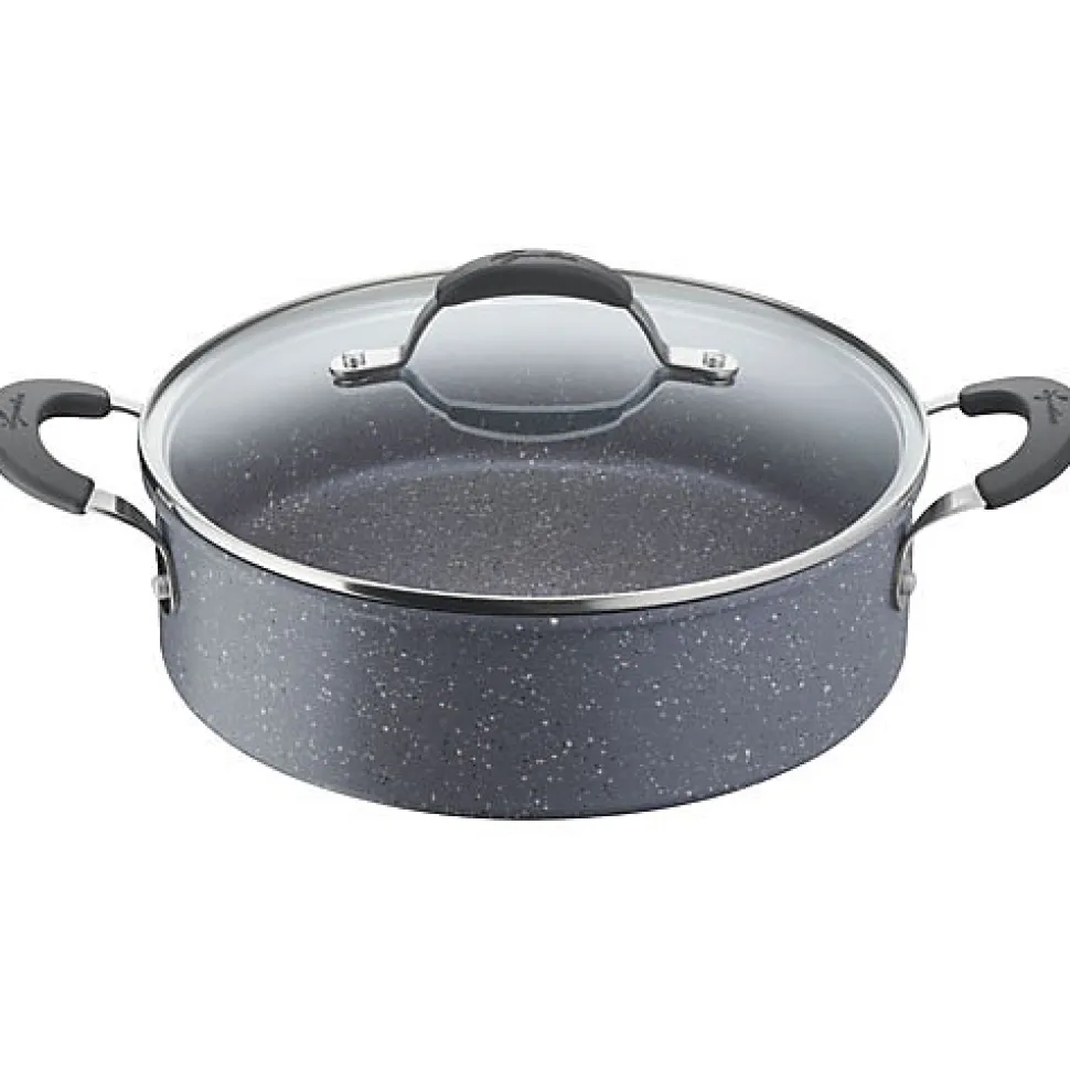 Sauteuse anti-adhésive 26cm + couvercle Lagostina 012163031826 tempra minéral