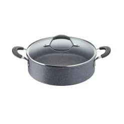 Sauteuse anti-adhésive 26cm + couvercle Lagostina 012163031826 tempra minéral