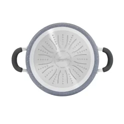 Sauteuse anti-adhésive 26cm + couvercle Lagostina 012163031826 tempra minéral
